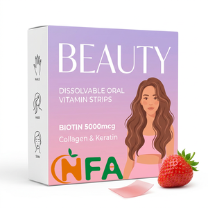 Tiras de Vitaminas Orales Completamente Disolubles OEM/ODM, Belleza sin Esfuerzo - Se Disuelven en Segundos, Piel Radiante y Luminosa con Ácido Fólico - Product Image 1