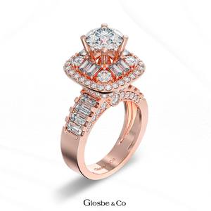 Anillo de Moissanita de Lujo para Mujer, Nuevo, de Vietnam, Sintético (Creado en Laboratorio), Plata, 8 mm - Product Image 1