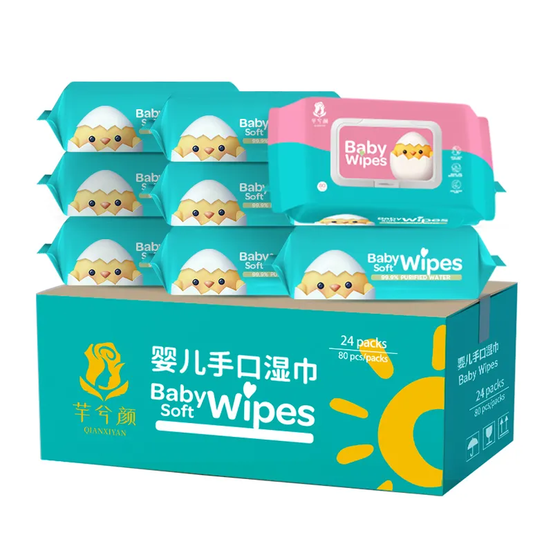 Grosir Softcare kulit sensitif organik 80 100pcs tisu basah air untuk tisu bayi tidak beraroma
