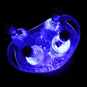 Buen precio personalizado LED de plástico transparente champán cerveza cubo de hielo con asas para St. George <span class=keywords><strong>SKYY</strong></span> Buffalo Trace - Product Image 2