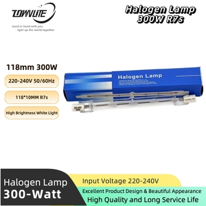 Lampe <span class=keywords><strong>halogène</strong></span> R7S à haute luminosité, blanc froid, <span class=keywords><strong>300W</strong></span>, 118mm, <span class=keywords><strong>tube</strong></span> en quartz 220-240V pour éclairage de studio et de construction, OEM - Product Image 3