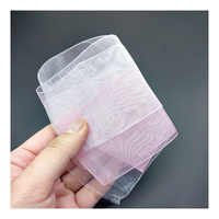 Pita Organza Berkualitas Tinggi Warna Solid dengan Glitter, Ikat Pita Mewah Buatan Tangan untuk Dekorasi Pernikahan, Ulang Tahun, Natal