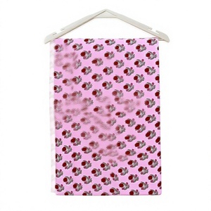 Premium pure cotton hand block print <b>fabric</b> features small pink and red floral buti motifs beautifully stamped on a soft pastel - Product Image 1