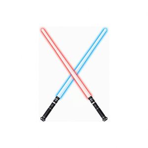 Sabre laser électrique en plastique de haute qualité pour duel et cosplay, avec LED clignotantes, couleurs infinies et fonctions sonores - Product Image 1