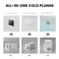 Baignoire de trempage à froid tout-en-un avec skimmer, contrôle Wi-Fi, en acrylique, avec ozonateur/refroidisseur d'eau 1 CV, pour la récupération bien-être
