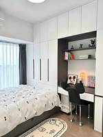 Armoire en bois minimaliste sur mesure avec porte et tiroir pour chambre à coucher