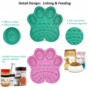 Tappetino per cani con ventose per l'alimentazione lenta, per leccare il burro di arachidi, ideale per il bagno, la toelettatura e l'addestramento degli animali domestici - Product Image 3