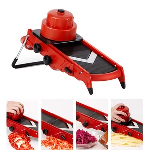 Cortador de Verduras <span class=keywords><strong>Vertical</strong></span> Multiusos con Cuchilla en V Ajustable, Rebanador de Verduras Seguro para Cocina, Herramientas Manuales para Rebanar - Product Image 1