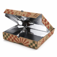 Boîte à pizza en carton ondulé avec doublure en aluminium pour usage alimentaire industriel