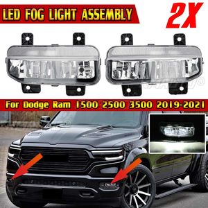 Feux antibrouillard LED pour voiture, feux de conduite pour pare-chocs avant, lampes 68273292AB 68273291AB 68312234AB pour Dodge Ram 1500 2500 3500 2019-2021 - Product Image 1