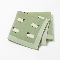 Couverture pour bébé en tricot jacquard de mouton rose super douce et confortable pour fille, couverture de réception pour nouveau-né, literie de berceau, cadeau