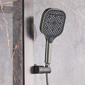 Ensemble de douche mural en aluminium brossé avec affichage numérique pour la maison salle de bain avec jet doux et éclairage <span class=keywords><strong>d</strong></span>'<span class=keywords><strong>ambiance</strong></span> - Product Image 4