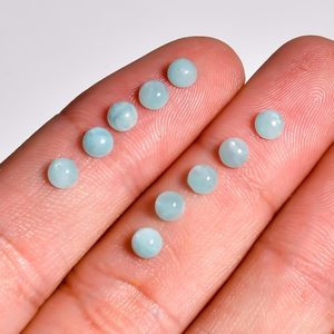 Cabochon d'Amazonite Naturelle Yashee 4x4 mm Rond pour la Fabrication de Bijoux, Pierre de Guérison des Chakras - Product Image 4