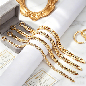 Collar y Pulsera de Oro 18K PCX, Cadena Cubana Gruesa de Oro Real Au750 de 6/8mm/10mm, Cadena Miami Pesada para Hombres y Mujeres, Joyería Hip Hop - Product Image 5