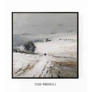 Stampa su Tela di <span class=keywords><strong>Paesaggio</strong></span> <span class=keywords><strong>Invernale</strong></span> in Stile Impressionista Vintage, Arte Murale in Stile Pittura a Olio per Arredamento Casa - Product Image 5