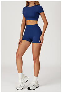 Leggings de sport 6 pièces pour femmes, taille élastique, respirants, en Spandex/Nylon, grande taille, couleur unie, pour yoga et fitness en extérieur, vente en gros sur mesure - Product Image 4