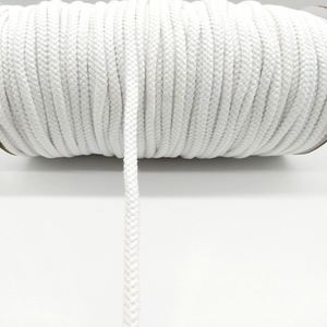 Eco-friendly 4mm Colored Cotton Braided Soft Round Cord Cotton Drawstring Cord Rope for Garment - Product Image 2