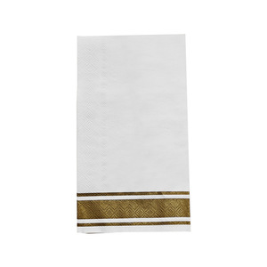 Hanlin Printed Paper Napkins 330mmx400mm Gold Foil Wedding Party Disposable Tableware - Product Image 5