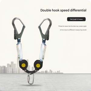 Dispositif d'arrêt de chute à cinq points pour <span class=keywords><strong>travaux</strong></span> en hauteur, <span class=keywords><strong>corde</strong></span> de sécurité pour <span class=keywords><strong>travaux</strong></span> de construction en extérieur, ceinture de sécurité - Product Image 4