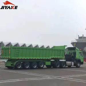 U-type Tipper Cargo Trailer Customized 2/3/4/5 Axle Heavy Duty 35/40/45 Cbm 60 Tons Steel Truck Trailers Semi-trailer CN SHN