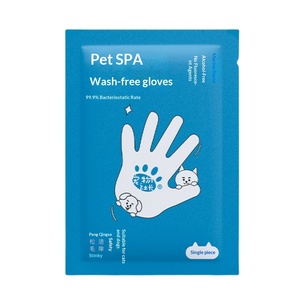 Gants jetables écologiques non tissés désodorisants sans rinçage, à mâcher, en sachet individuel, pour un nettoyage en profondeur, doux et confortables pour chats - Product Image 1