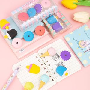 Juego de Borradores con Diseño de Postres, Material TPR, Diseño de Dibujos Animados, para Niños, Regalo de Papelería Escolar, Borrador para Dibujar - Product Image 4