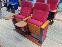 Vente en gros d'usine de chaises d'amphithéâtre commercial Mobilier de théâtre Sièges de salle de conférence universitaire avec table d'écriture pliante