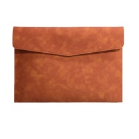 Gran oferta A4 carpeta de archivos impermeable PU cuero documento titular cartera sobre caso