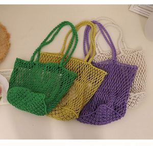 Sac en Corde de Coton Tressé Grande Capacité, Sac à Bandoulière Unique en Maille, Sac de Plage Fait Main pour Femme, Idéal Loisirs et Vacances - Product Image 2