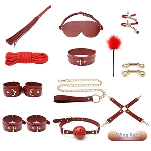 Набор для БДСМ: классические наручники, фиксаторы для рук, кляп для флирта, секс-игрушки для взрослых, черная упаковка, дропшиппинг - Product Image 4