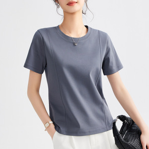 Custom Logo Casual <b>Summer</b> Women's Clothing <b>Ladies</b> Round Neck Loose Short Sleeve <b>T</b>-<b>shirt</b> Wholesale - Product Image 4
