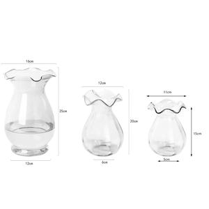 हस्तनिर्मित बहुकोशिकीय कला घर सजावट फूलों के वैसों के लिए रचनात्मक डिजाइन शादी ग्लास वेस - Product Image 4