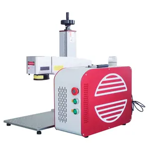 Mesin Ukir Laser Serat Cnc, Mesin Ukir Pelat Nama 20W 30W 50W 60W 80W 100W untuk Pengolahan Benda Kerja Logam Kecil