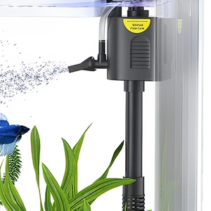 2 <strong>Gallon</strong> Glass Betta Fish <strong>Tank</strong> <strong>3</strong> in 1 <strong>Aquarium</strong> with Filter Light Desk Mini Fish Bowl for Home Office - Product Image 4