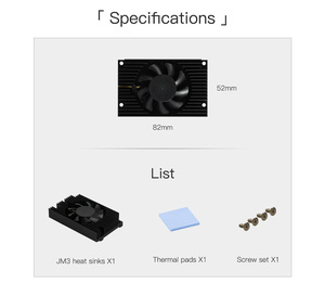 All-aluminum <b>Fan</b> Integrated Heat Rockchip Rk3588 Rk3568 Android Core Main Board Radiator Main Board Heat Som C - Product Image 4