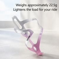 Porte-bidon en alliage d'aluminium léger (22,5 g) à dégradé de couleurs, installation facile, pour vélo de montagne pliable et vélo de route