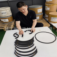 Compresor de PTFE con anillo de sellado de tres aletas de fibra de carbono relleno AB