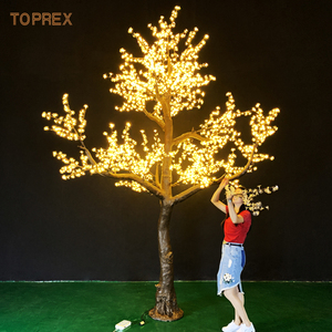 Décoration lumineuse de Noël résistante aux intempéries IP65, motif festif, 3,5 m, arbre de <span class=keywords><strong>cerisier</strong></span> <span class=keywords><strong>japonais</strong></span> artificiel multicolores à LED, lumière de <span class=keywords><strong>cerisier</strong></span> - Product Image 2