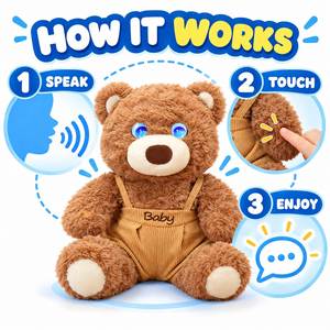 Peluche interactive IA douce : Compagnon personnalisé avec interaction vocale et récit d'histoires, animal câlin pour les magasins spécialisés mère-bébé - Product Image 6