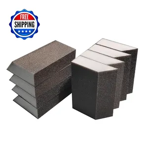 USA Warehouse Versand innerhalb von 24h 8PCS 40-120 Grit Hands chleifen Abgewinkelte Trockenbau-Schleif schwämme Set Wet Dry Sandpapier Block Pads