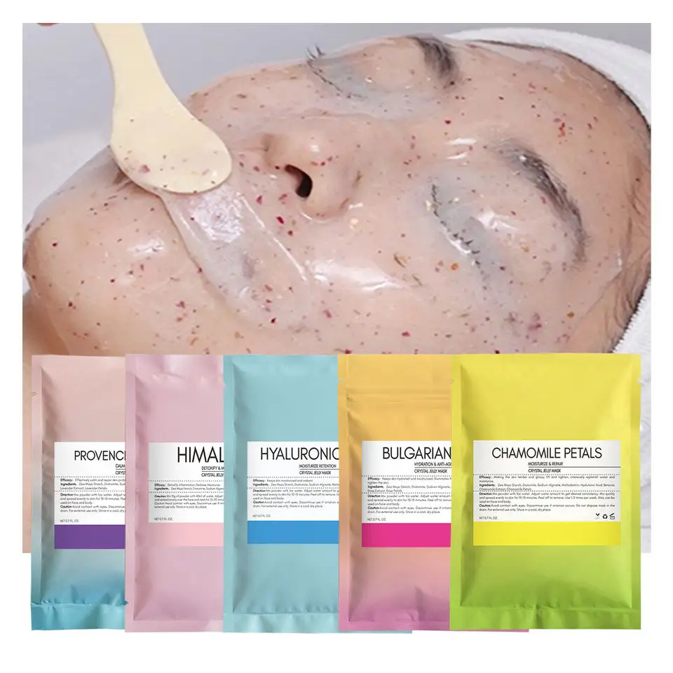 Bliw Private Label 20G Verhelderende Hydraterende Smoothing Whitening Gezichtsmasker Gel Schoonheidssalon Hydro Jelly Masker Poeder