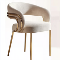 Meubles de restaurant créatifs de style moderne et simple chaise de salle à manger de luxe chaises de restaurant haut de gamme à pieds en acier inoxydable