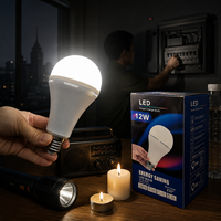 Ampoule LED d'urgence rechargeable E27/B22 7W-15W, autonomie 2-4 heures, Li-ion, ABS, blanc froid, éclairage d'urgence intérieur/extérieur pour la maison