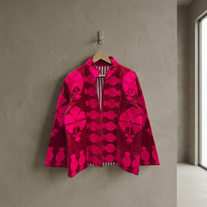 Veste matelassée en velours brodée de fleurs, coupe-vent, pour femme, hiver, automne, printemps, manteau tendance avec doublure en coton - Product Image 2