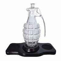 Decantador de Whisky con Forma de Granada Personalizado al por Mayor, Juego de Botellas de Vidrio, Garrafa, Botella de Licor, Dispensador de Vodka, Vino y Whisky