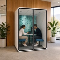 Cabine de réunion insonorisée pour entretiens privés et consultances du personnel dans les lieux de travail australiens avec ventilation, LED et USB