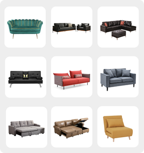 Sofá Cama Inflable de Terciopelo Moderno con Almacenamiento, Diseño Extensible y Plegable para Oficina Pequeña o Apartamento, Futón - Product Image 3