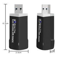Clé USB WiFi double bande 2,4G/5,8G USB3.0 1300Mbps, récepteur sans fil pour ordinateur portable, adaptateur MTK7612U Kali Linux en stock