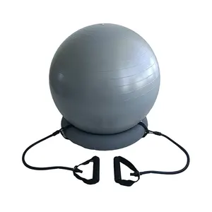 PVC Yoga jimnastik topu Set egzersiz ile taban ve direnç Band