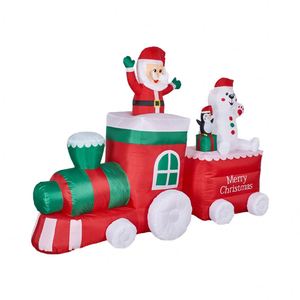Meilleure Vente Direct Usine Décoration de Noël Gonflable Géante 7FT en Forme de Voiture Ours Père Noël - Product Image 2